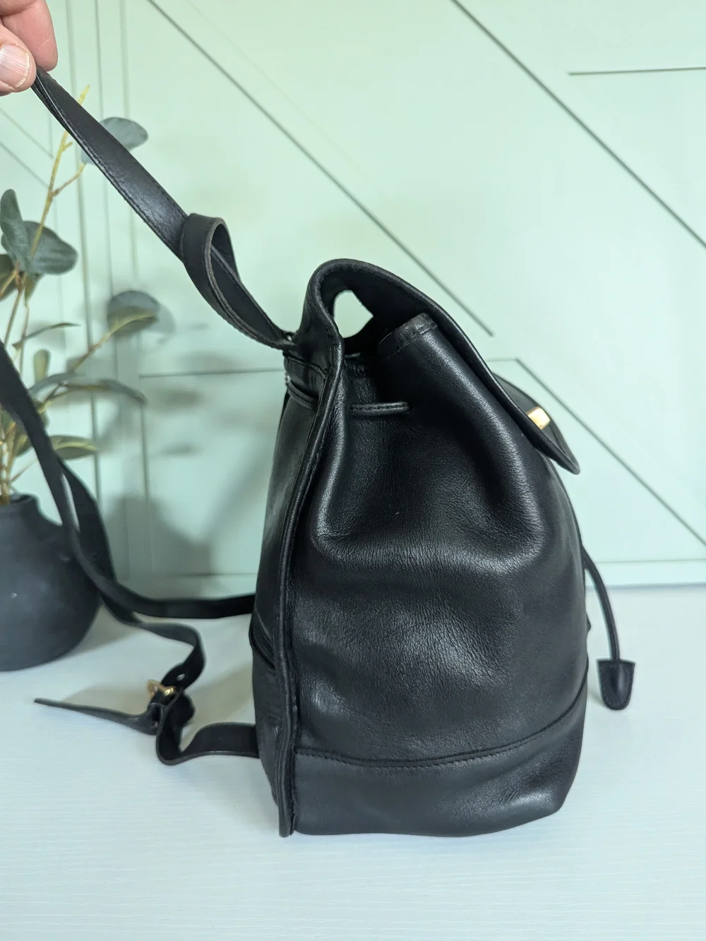 Vintage Coach Leather Mini Daypack Backpack